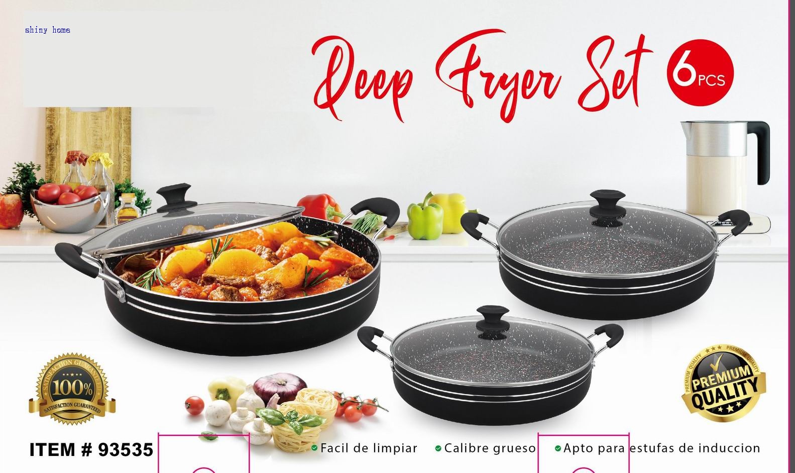 6pcs deep fryer set