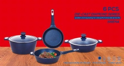 6pcs die-cast cookware set