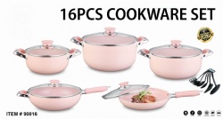 16pcs aluminum cookware set