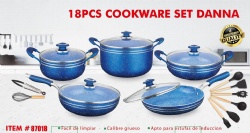 18pcs aluminum cookware set