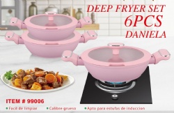 6pcs froge aluminum deep fryer set